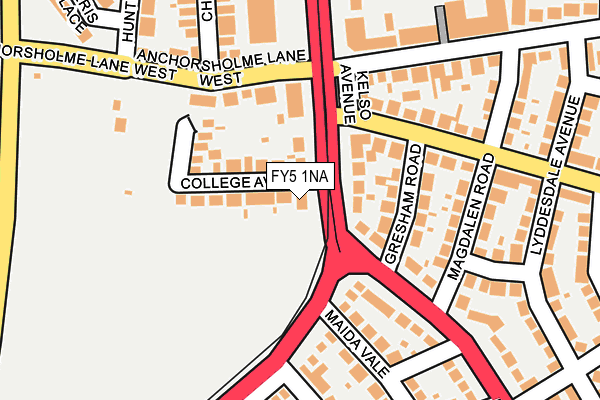 FY5 1NA map - OS OpenMap – Local (Ordnance Survey) FY5 1NA map - OS OpenMap – Local (Ordnance Survey)