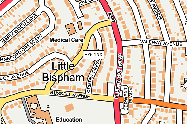 FY5 1NX map - OS OpenMap – Local (Ordnance Survey) FY5 1NX map - OS OpenMap – Local (Ordnance Survey)