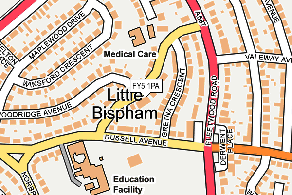 FY5 1PA map - OS OpenMap – Local (Ordnance Survey) FY5 1PA map - OS OpenMap – Local (Ordnance Survey)