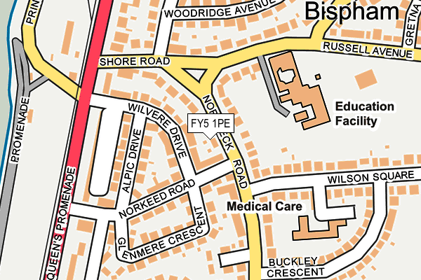 FY5 1PE map - OS OpenMap – Local (Ordnance Survey) FY5 1PE map - OS OpenMap – Local (Ordnance Survey)