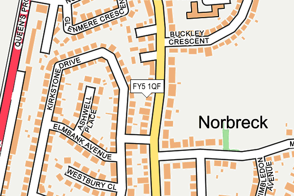 FY5 1QF map - OS OpenMap – Local (Ordnance Survey) FY5 1QF map - OS OpenMap – Local (Ordnance Survey)