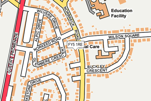 FY5 1RE map - OS OpenMap – Local (Ordnance Survey) FY5 1RE map - OS OpenMap – Local (Ordnance Survey)