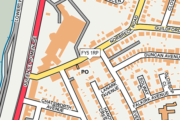 FY5 1RP map - OS OpenMap – Local (Ordnance Survey) FY5 1RP map - OS OpenMap – Local (Ordnance Survey)