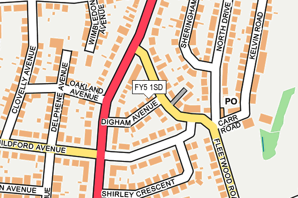 FY5 1SD map - OS OpenMap – Local (Ordnance Survey) FY5 1SD map - OS OpenMap – Local (Ordnance Survey)