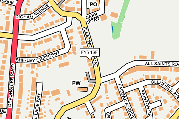 FY5 1SF map - OS OpenMap – Local (Ordnance Survey) FY5 1SF map - OS OpenMap – Local (Ordnance Survey)