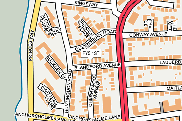 FY5 1ST map - OS OpenMap – Local (Ordnance Survey) FY5 1ST map - OS OpenMap – Local (Ordnance Survey)