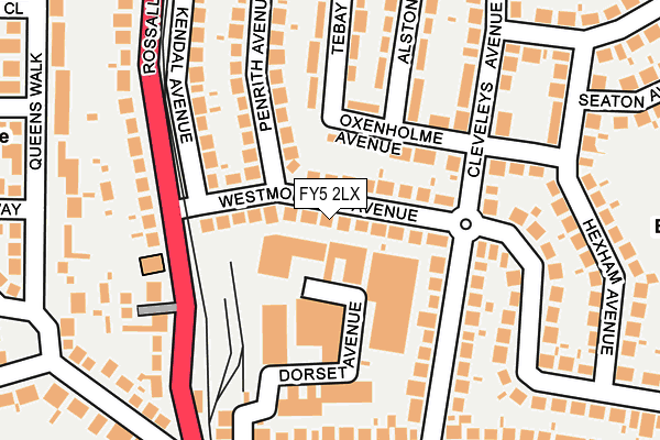 FY5 2LX map - OS OpenMap – Local (Ordnance Survey)