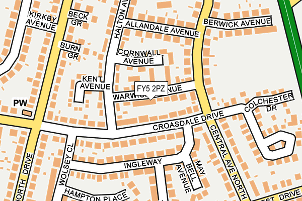 FY5 2PZ map - OS OpenMap – Local (Ordnance Survey) FY5 2PZ map - OS OpenMap – Local (Ordnance Survey)