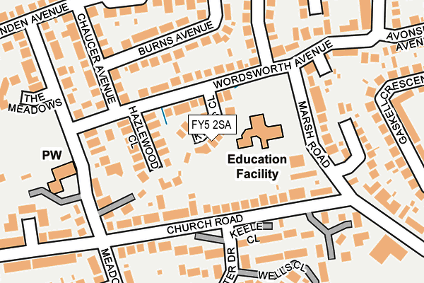 FY5 2SA map - OS OpenMap – Local (Ordnance Survey) FY5 2SA map - OS OpenMap – Local (Ordnance Survey)