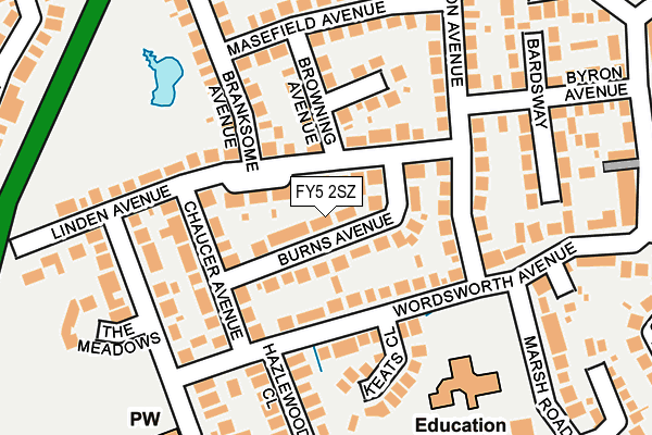 FY5 2SZ map - OS OpenMap – Local (Ordnance Survey) FY5 2SZ map - OS OpenMap – Local (Ordnance Survey)
