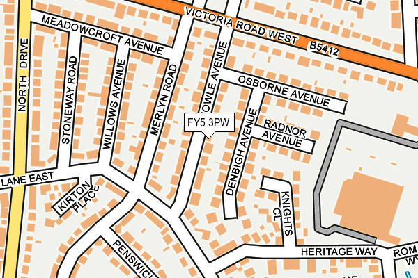 FY5 3PW map - OS OpenMap – Local (Ordnance Survey) FY5 3PW map - OS OpenMap – Local (Ordnance Survey)