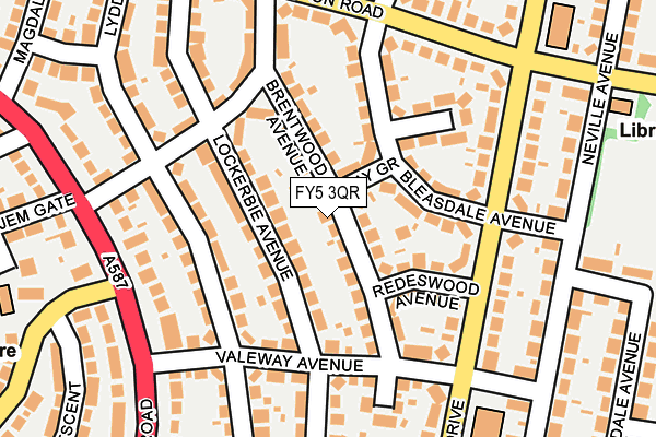 FY5 3QR map - OS OpenMap – Local (Ordnance Survey) FY5 3QR map - OS OpenMap – Local (Ordnance Survey)