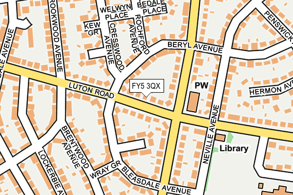 FY5 3QX map - OS OpenMap – Local (Ordnance Survey) FY5 3QX map - OS OpenMap – Local (Ordnance Survey)