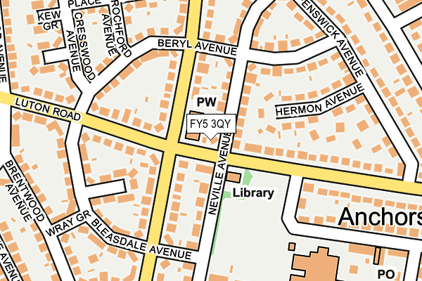 FY5 3QY map - OS OpenMap – Local (Ordnance Survey) FY5 3QY map - OS OpenMap – Local (Ordnance Survey)