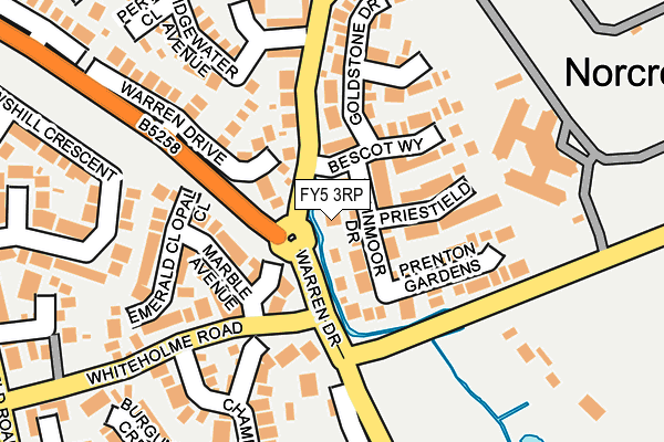 FY5 3RP map - OS OpenMap – Local (Ordnance Survey) FY5 3RP map - OS OpenMap – Local (Ordnance Survey)