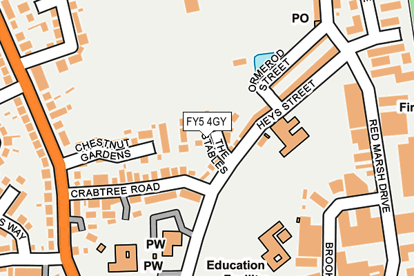 FY5 4GY map - OS OpenMap – Local (Ordnance Survey) FY5 4GY map - OS OpenMap – Local (Ordnance Survey)