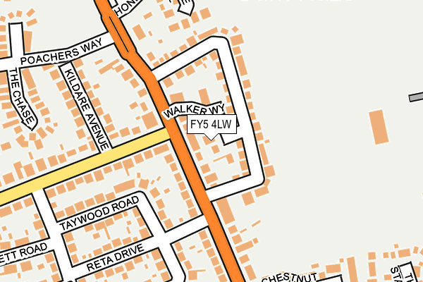 FY5 4LW map - OS OpenMap – Local (Ordnance Survey) FY5 4LW map - OS OpenMap – Local (Ordnance Survey)