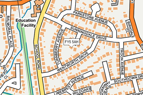 FY5 5AH map - OS OpenMap – Local (Ordnance Survey) FY5 5AH map - OS OpenMap – Local (Ordnance Survey)
