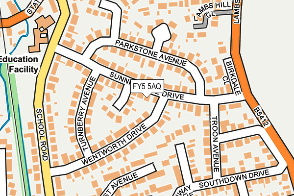 FY5 5AQ map - OS OpenMap – Local (Ordnance Survey) FY5 5AQ map - OS OpenMap – Local (Ordnance Survey)