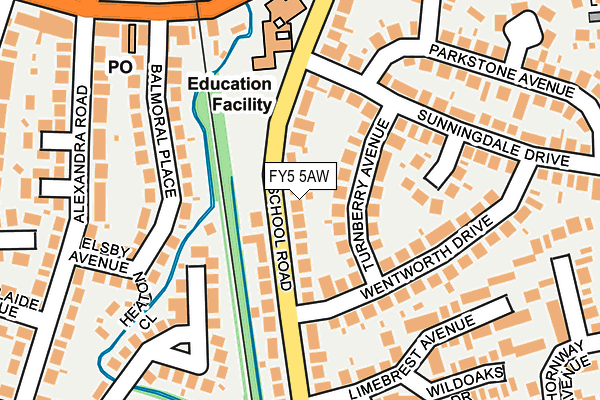 FY5 5AW map - OS OpenMap – Local (Ordnance Survey) FY5 5AW map - OS OpenMap – Local (Ordnance Survey)