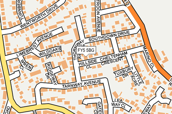 FY5 5BG map - OS OpenMap – Local (Ordnance Survey) FY5 5BG map - OS OpenMap – Local (Ordnance Survey)
