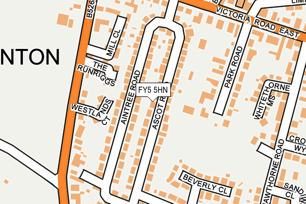 FY5 5HN map - OS OpenMap – Local (Ordnance Survey) FY5 5HN map - OS OpenMap – Local (Ordnance Survey)
