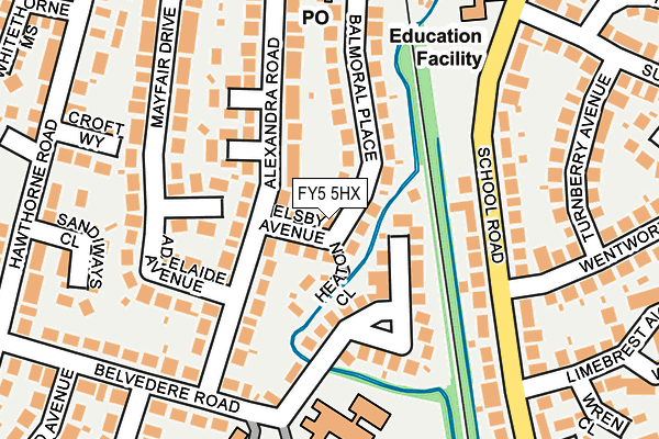 FY5 5HX map - OS OpenMap – Local (Ordnance Survey) FY5 5HX map - OS OpenMap – Local (Ordnance Survey)