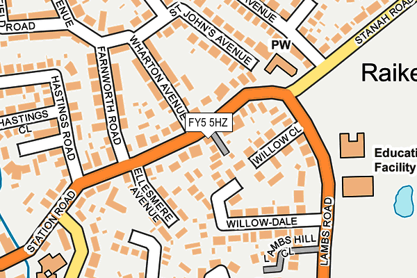 FY5 5HZ map - OS OpenMap – Local (Ordnance Survey) FY5 5HZ map - OS OpenMap – Local (Ordnance Survey)