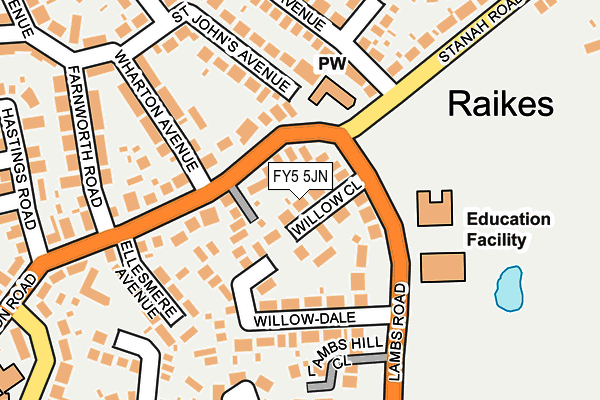 FY5 5JN map - OS OpenMap – Local (Ordnance Survey) FY5 5JN map - OS OpenMap – Local (Ordnance Survey)