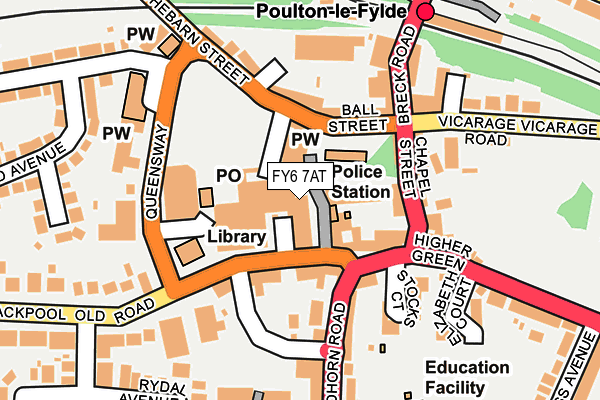 FY6 7AT map - OS OpenMap – Local (Ordnance Survey) FY6 7AT map - OS OpenMap – Local (Ordnance Survey)