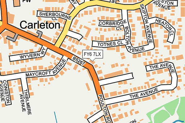 FY6 7LX map - OS OpenMap – Local (Ordnance Survey) FY6 7LX map - OS OpenMap – Local (Ordnance Survey)