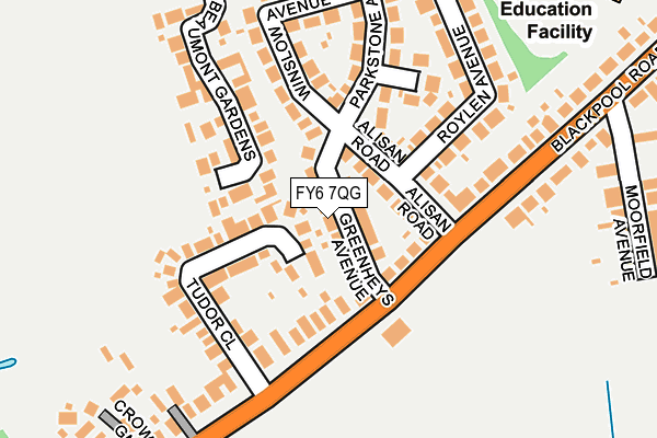 FY6 7QG map - OS OpenMap – Local (Ordnance Survey) FY6 7QG map - OS OpenMap – Local (Ordnance Survey)