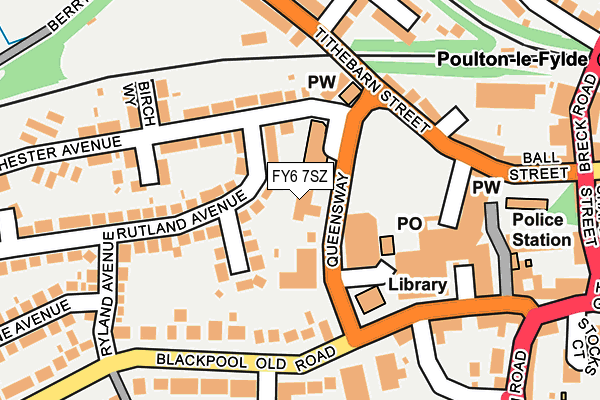 FY6 7SZ map - OS OpenMap – Local (Ordnance Survey) FY6 7SZ map - OS OpenMap – Local (Ordnance Survey)