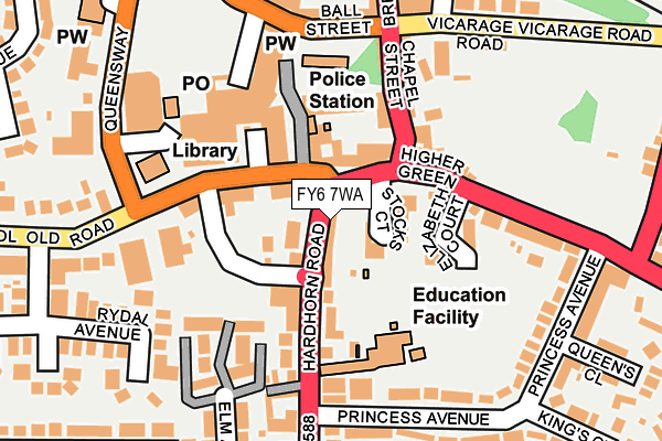 FY6 7WA map - OS OpenMap – Local (Ordnance Survey) FY6 7WA map - OS OpenMap – Local (Ordnance Survey)