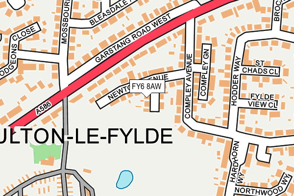 FY6 8AW map - OS OpenMap – Local (Ordnance Survey)