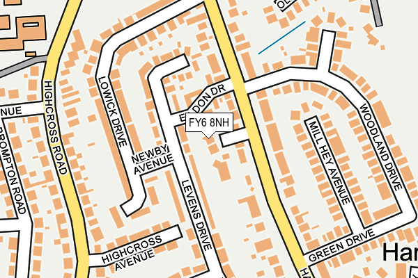 FY6 8NH map - OS OpenMap – Local (Ordnance Survey) FY6 8NH map - OS OpenMap – Local (Ordnance Survey)