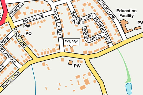 FY6 9BY map - OS OpenMap – Local (Ordnance Survey) FY6 9BY map - OS OpenMap – Local (Ordnance Survey)