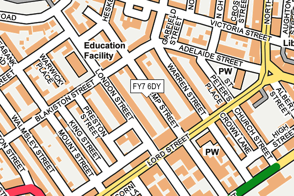 FY7 6DY map - OS OpenMap – Local (Ordnance Survey) FY7 6DY map - OS OpenMap – Local (Ordnance Survey)