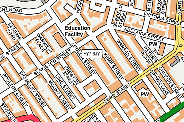 FY7 6JY map - OS OpenMap – Local (Ordnance Survey) FY7 6JY map - OS OpenMap – Local (Ordnance Survey)