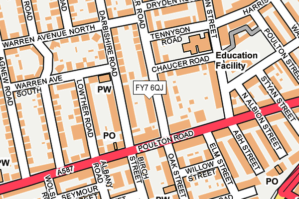 FY7 6QJ map - OS OpenMap – Local (Ordnance Survey) FY7 6QJ map - OS OpenMap – Local (Ordnance Survey)