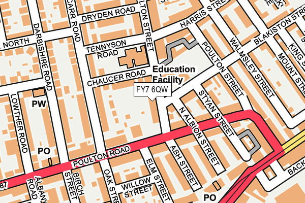 FY7 6QW map - OS OpenMap – Local (Ordnance Survey) FY7 6QW map - OS OpenMap – Local (Ordnance Survey)