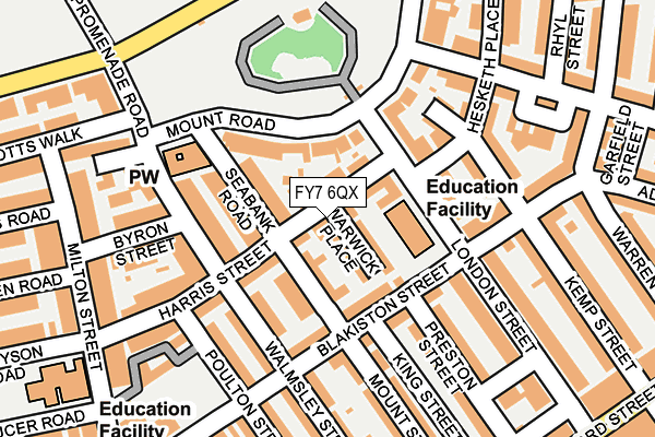 FY7 6QX map - OS OpenMap – Local (Ordnance Survey) FY7 6QX map - OS OpenMap – Local (Ordnance Survey)