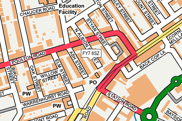 FY7 6SZ map - OS OpenMap – Local (Ordnance Survey) FY7 6SZ map - OS OpenMap – Local (Ordnance Survey)