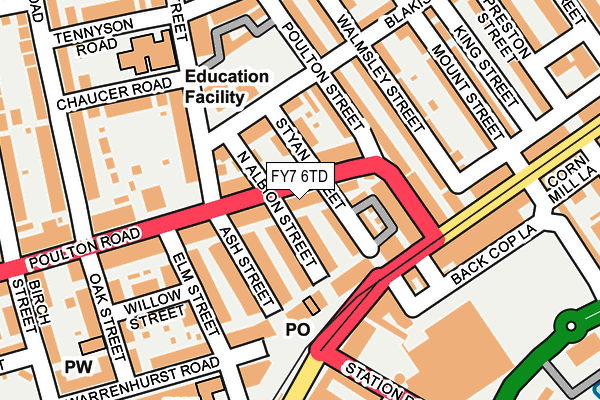 FY7 6TD map - OS OpenMap – Local (Ordnance Survey) FY7 6TD map - OS OpenMap – Local (Ordnance Survey)