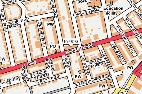FY7 6TQ map - OS OpenMap – Local (Ordnance Survey)