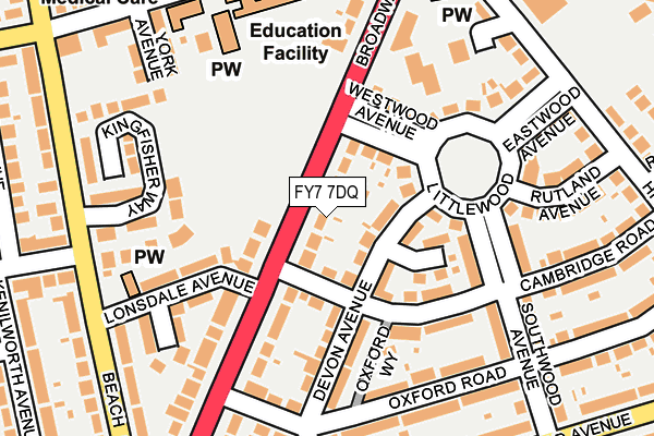 FY7 7DQ map - OS OpenMap – Local (Ordnance Survey) FY7 7DQ map - OS OpenMap – Local (Ordnance Survey)
