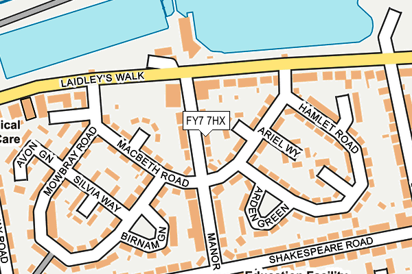 FY7 7HX map - OS OpenMap – Local (Ordnance Survey) FY7 7HX map - OS OpenMap – Local (Ordnance Survey)