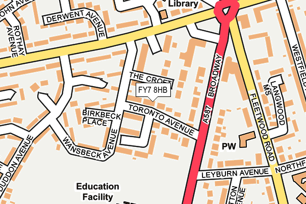 FY7 8HB map - OS OpenMap – Local (Ordnance Survey) FY7 8HB map - OS OpenMap – Local (Ordnance Survey)