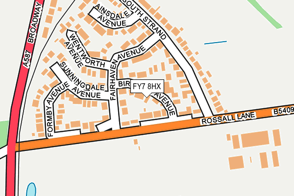 FY7 8HX map - OS OpenMap – Local (Ordnance Survey) FY7 8HX map - OS OpenMap – Local (Ordnance Survey)