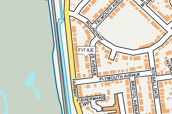 FY7 8JE map - OS OpenMap – Local (Ordnance Survey) FY7 8JE map - OS OpenMap – Local (Ordnance Survey)